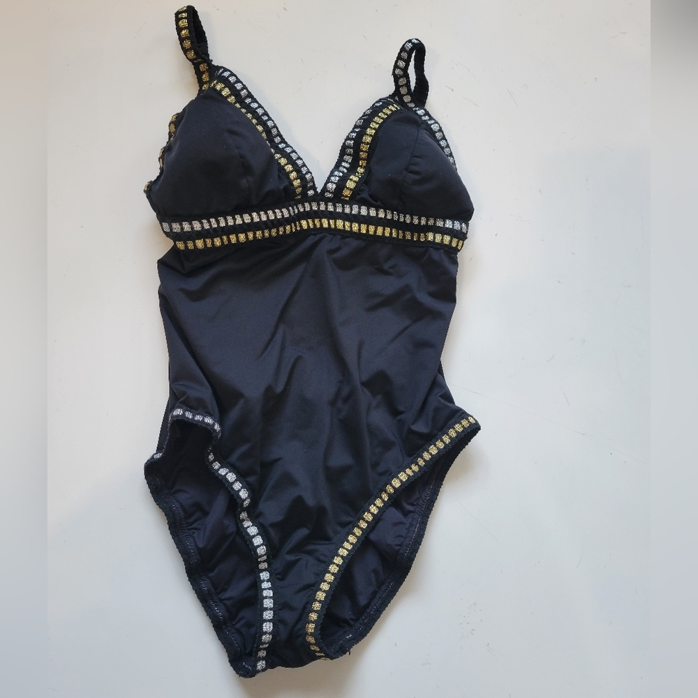 La Blanca Women's One Piece Swimsuit in Black Size 8 - Picture 3 of 10